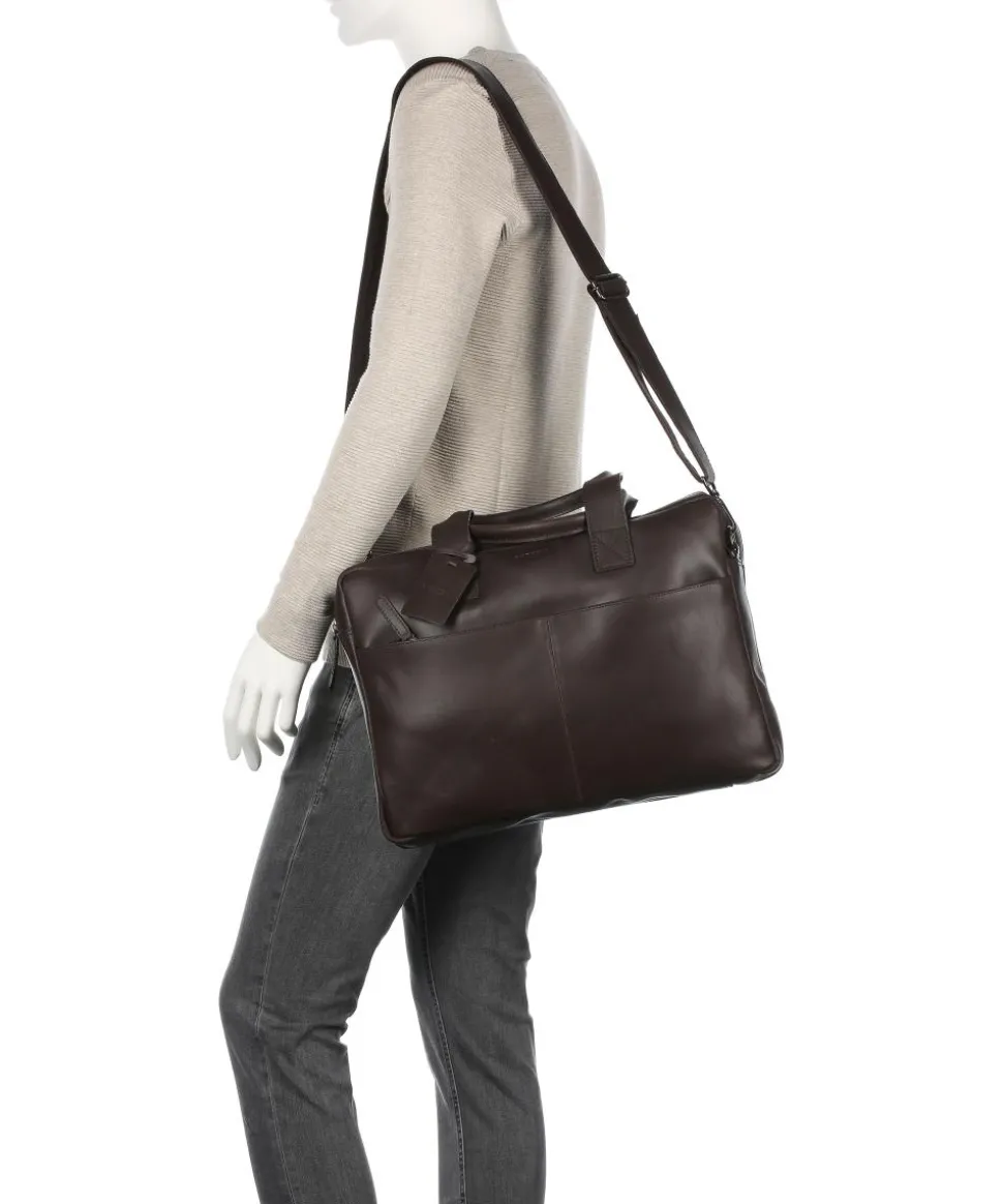 Vintage Jesse Aktentasche 15″ Leder dunkelbraun