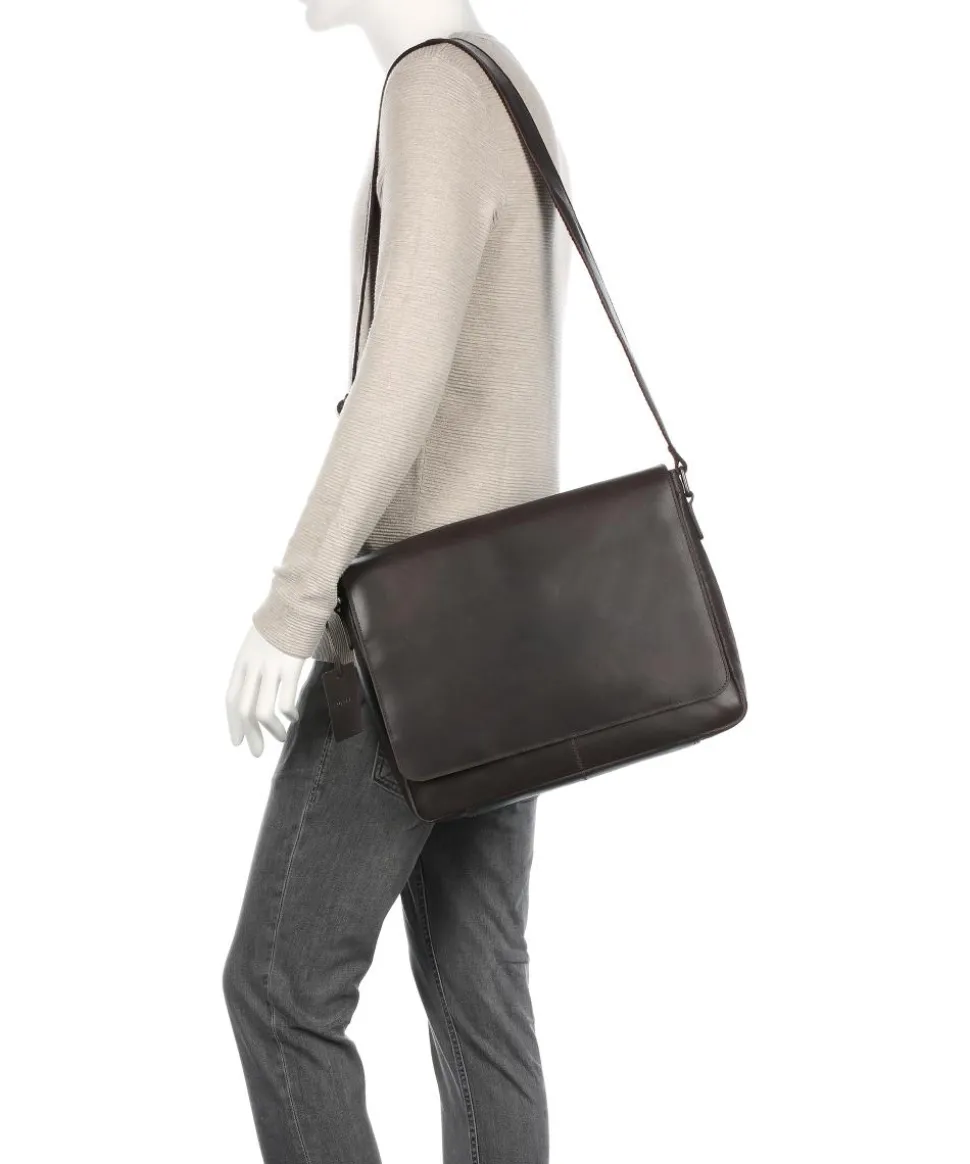 Vintage Juul Kuriertasche Kalbsleder dunkelbraun