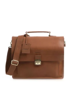 Vintage Scott Aktentasche fein genarbtes Leder cognac