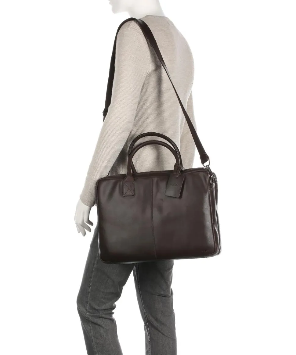 Vintage Taylor Worker Aktentasche genarbtes Leder dunkelbraun