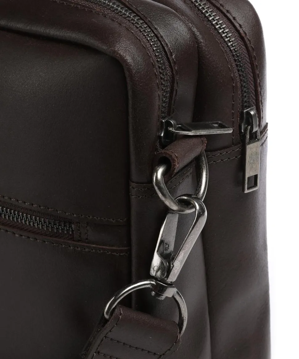 Vintage Taylor Worker Aktentasche genarbtes Leder dunkelbraun