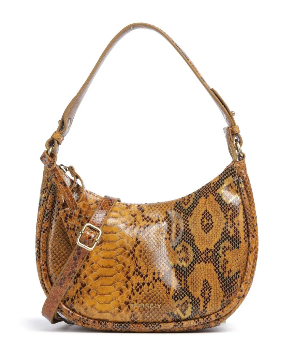 Vintage Veda Schultertasche fein genarbtes Leder braun