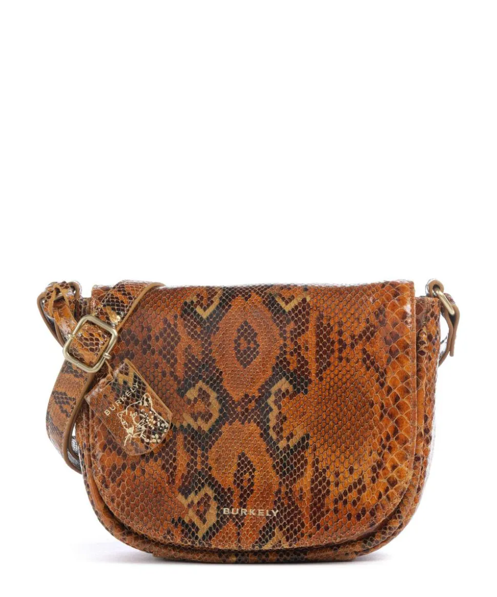 Vintage Veda Umhängetasche fein genarbtes Leder braun