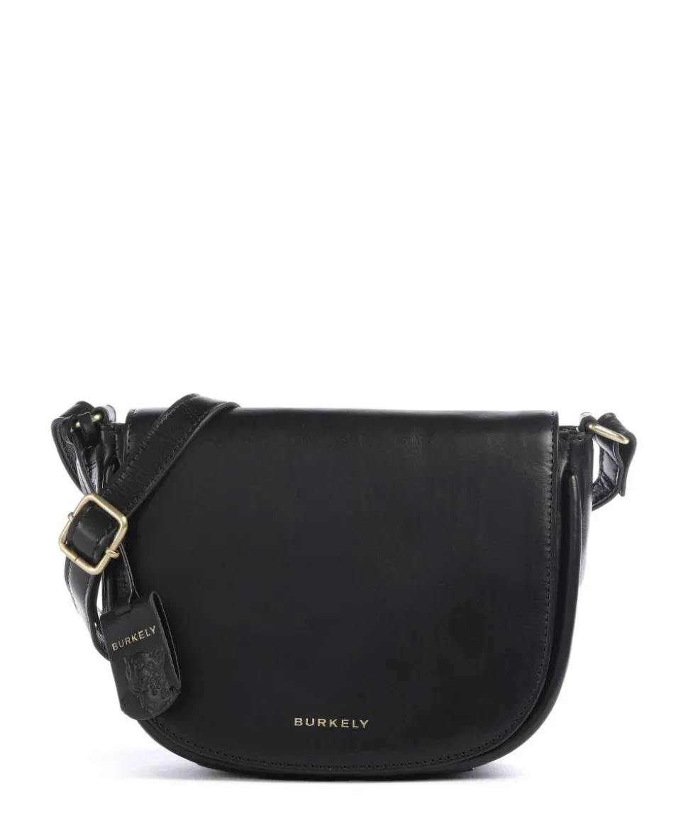 Vintage Veda Umhängetasche fein genarbtes Leder schwarz