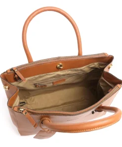 Vintage Wieske Handtasche Kalbsleder cognac