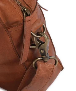 Vintage Wonders Umhängetasche Rindsleder cognac