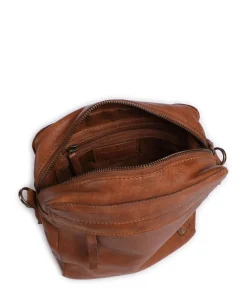 Vintage Wonders Umhängetasche Rindsleder cognac