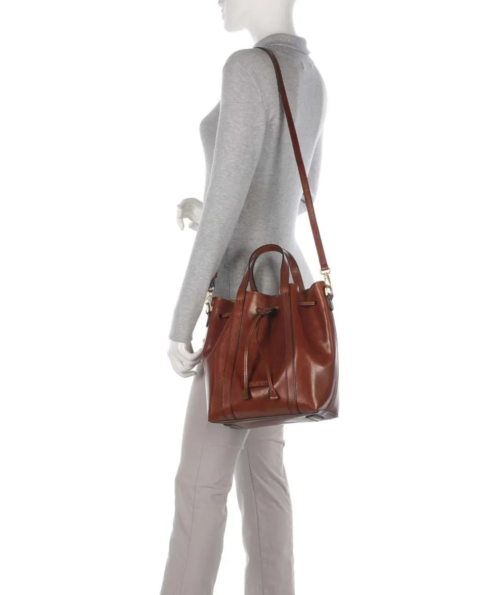 Vittoria Bucket bag fein genarbtes Rindsleder braun