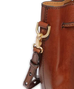 Vittoria Bucket bag fein genarbtes Rindsleder braun