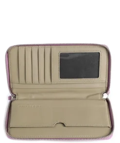 Vivian Classics Geldbörse genarbtes Leder lavendel