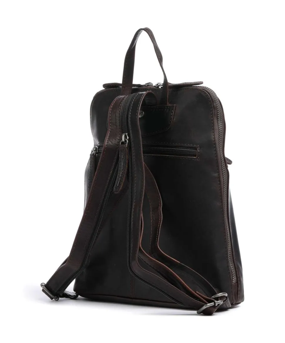 Vivian Rucksack Pull-Up Rindsleder dunkelbraun