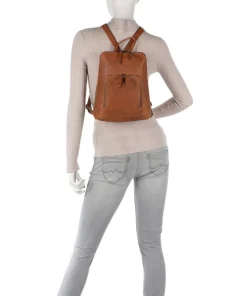 Vivian Rucksack Pull-Up Rindsleder cognac