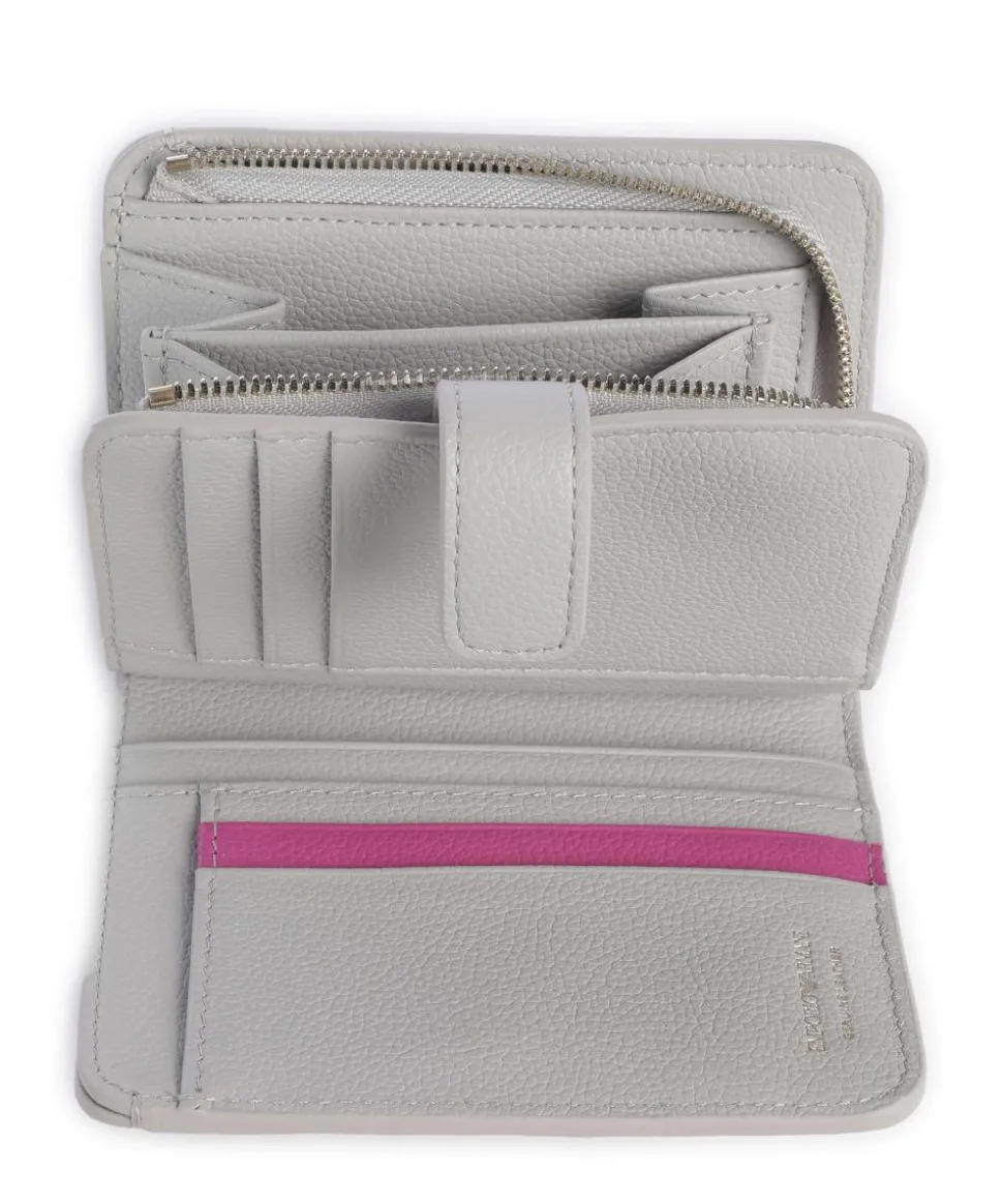 Vivienne Geldbörse genarbtes Rindsleder hellgrau