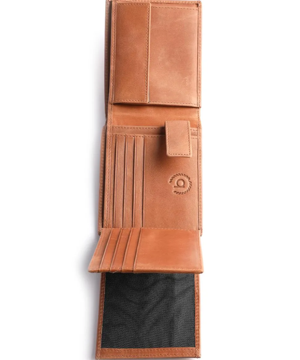 Volo Geldbörse glattes Rindsleder cognac