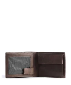 Volo Geldbörse glattes Rindsleder dunkelbraun