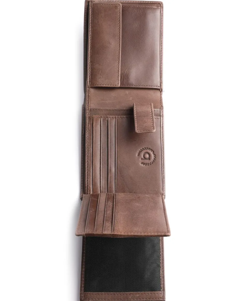 Volo Geldbörse glattes Rindsleder dunkelbraun