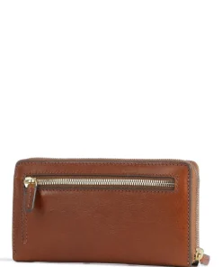 Volterra L Geldbörse fein genarbtes Leder braun