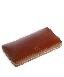 Volterra L Geldbörse fein genarbtes Leder braun