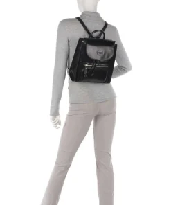 Volterra Rucksack fein genarbtes Rindsleder schwarz