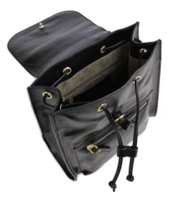 Volterra Rucksack fein genarbtes Rindsleder schwarz