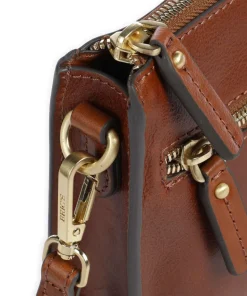 Volterra S Umhängetasche fein genarbtes Rindsleder braun