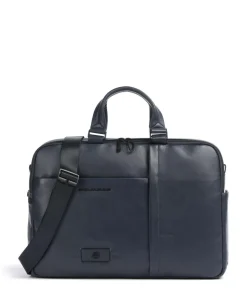 W137 Aktentasche 16″ fein genarbtes Rindsleder dunkelblau