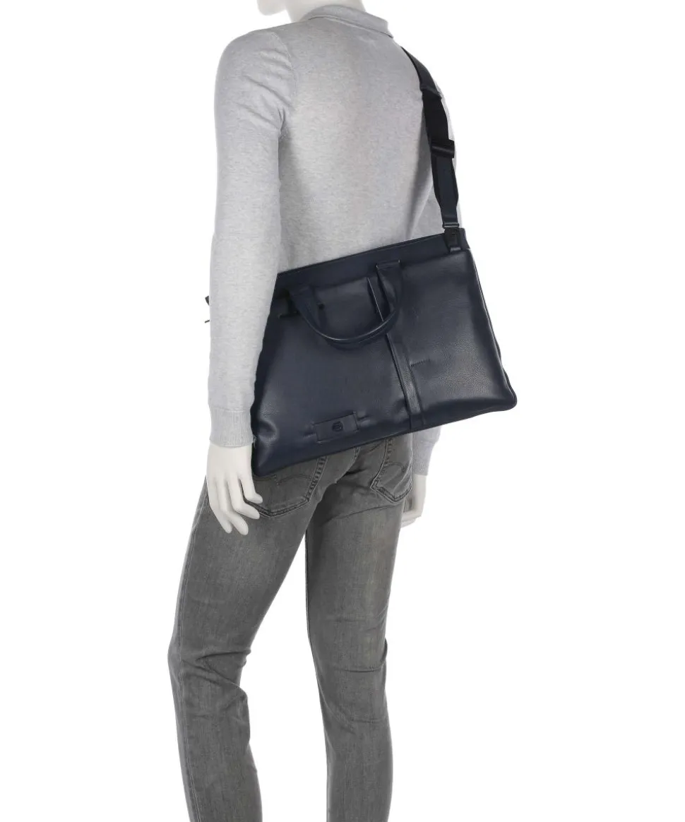 W137 Aktentasche 15″ genarbtes Rindsleder dunkelblau