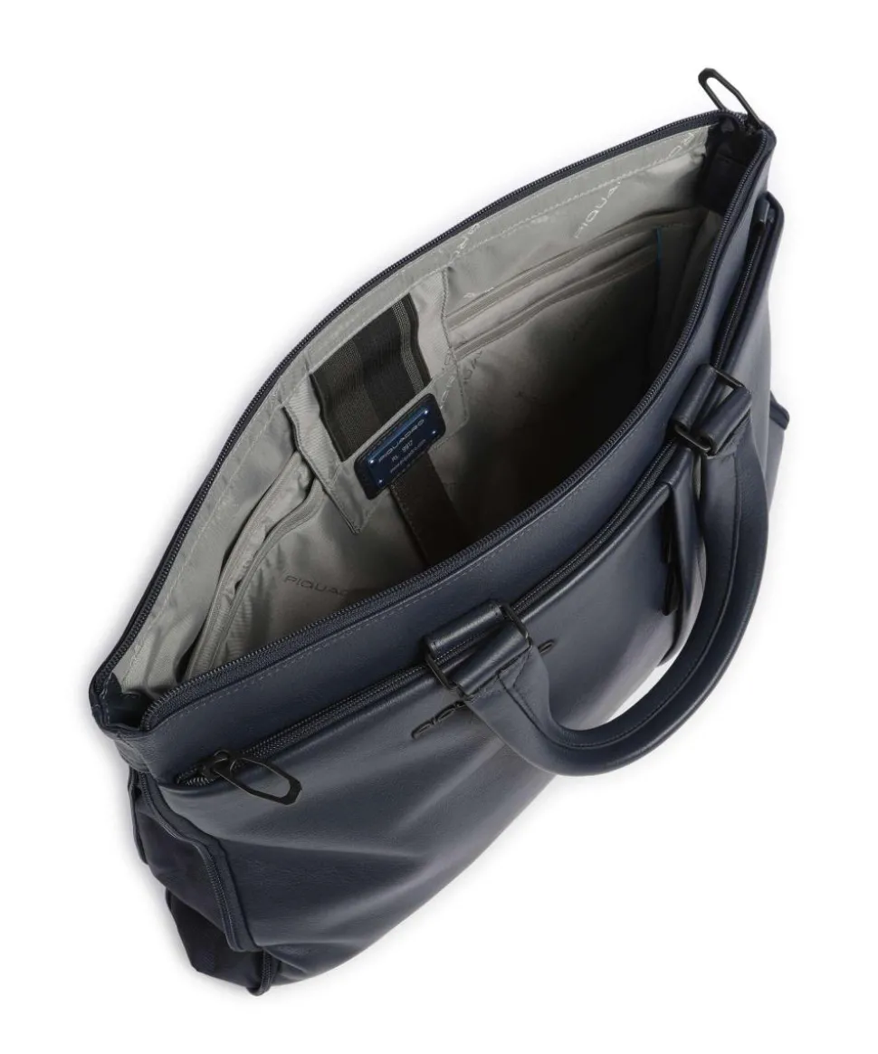 W137 Aktentasche 15″ genarbtes Rindsleder dunkelblau