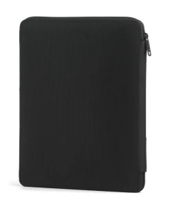 W138 Mappe recyceltes Polyester, genarbtes Rindsleder schwarz