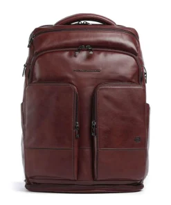 W136 Reiserucksack 14″ fein genarbtes Rindsleder tabak