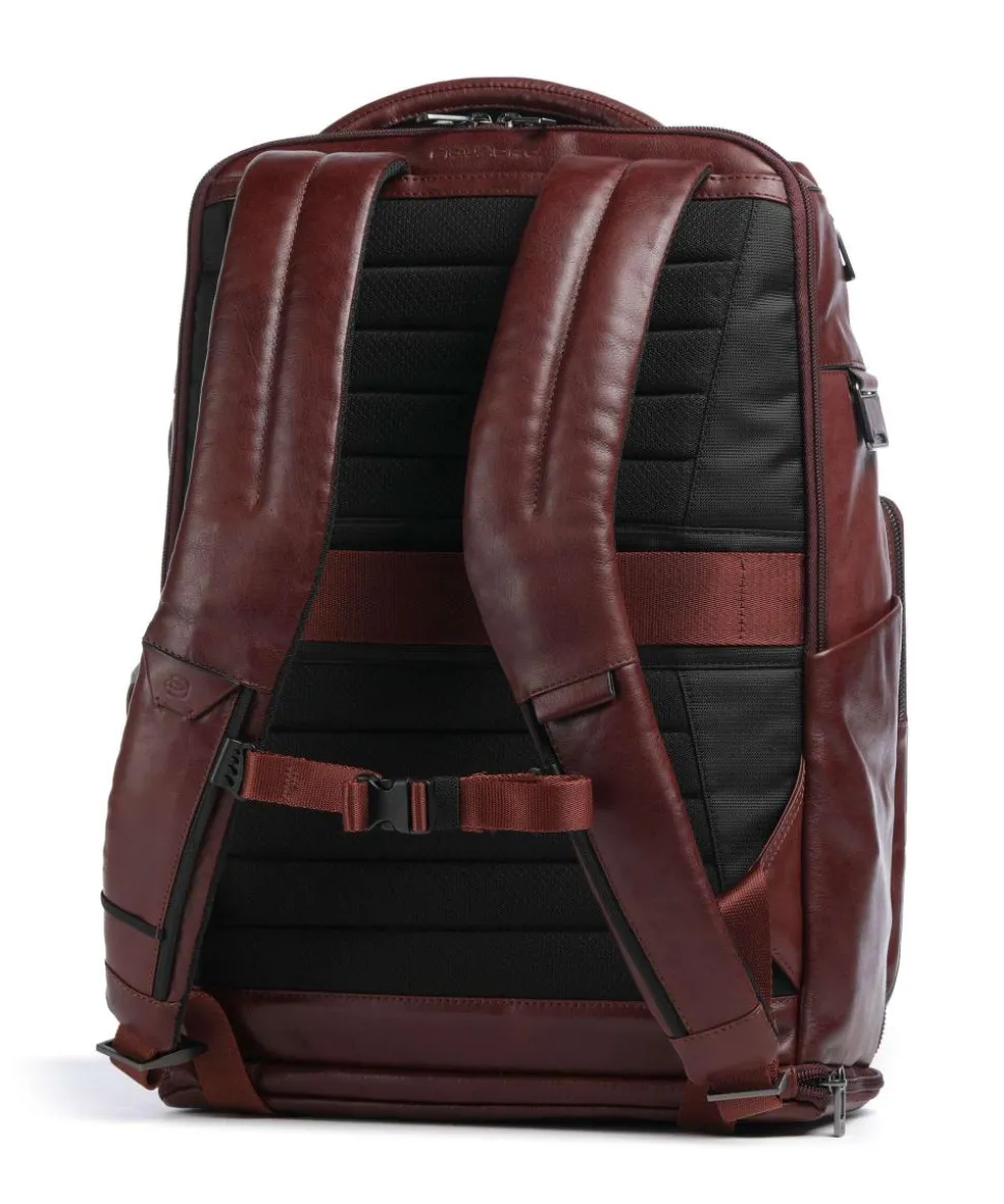 W136 Reiserucksack 14″ fein genarbtes Rindsleder tabak