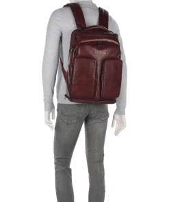 W136 Reiserucksack 14″ fein genarbtes Rindsleder tabak