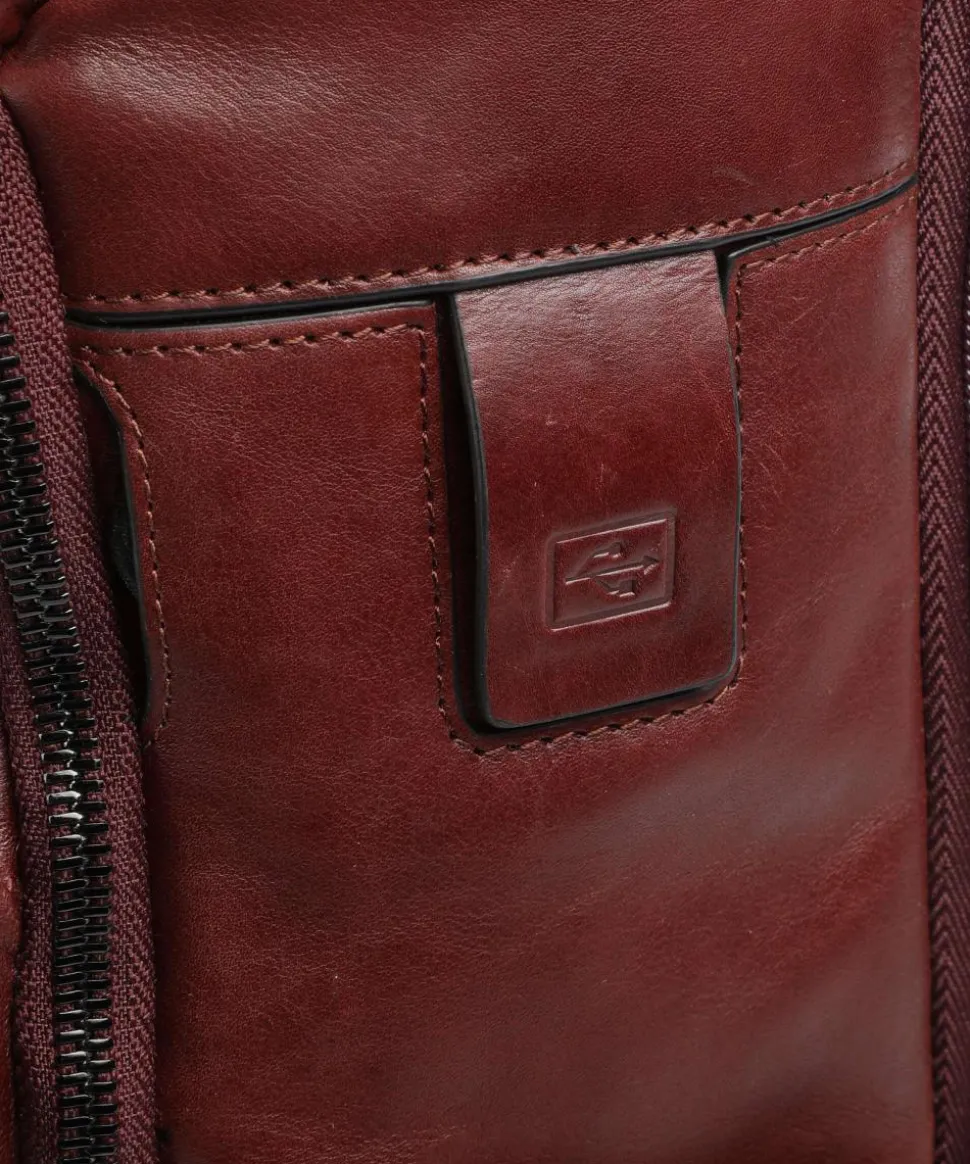 W136 Reiserucksack 14″ fein genarbtes Rindsleder tabak