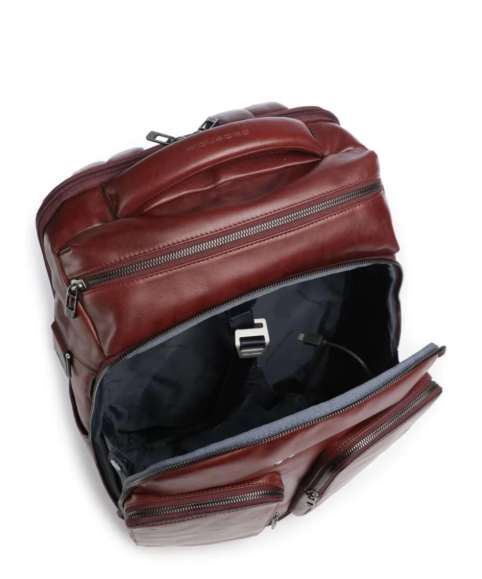 W136 Reiserucksack 14″ fein genarbtes Rindsleder tabak