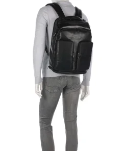 W136 Reiserucksack 14″ fein genarbtes Rindsleder schwarz