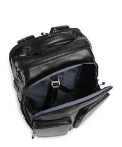 W136 Reiserucksack 14″ fein genarbtes Rindsleder schwarz