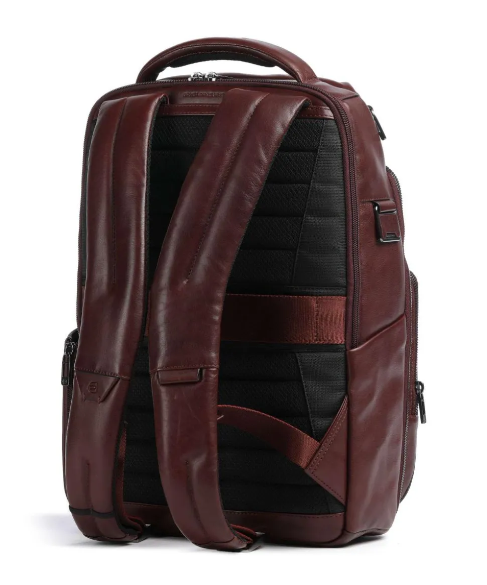 W136 Rucksack 14″ fein genarbtes Rindsleder tabak