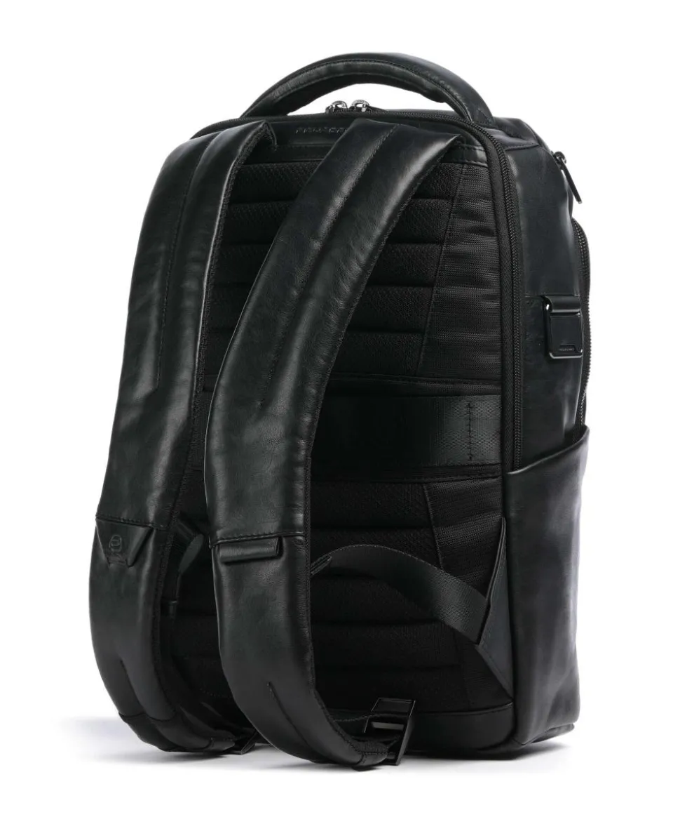 W136 Rucksack 13″ fein genarbtes Rindsleder schwarz