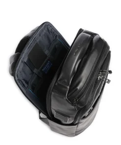 W136 Rucksack 13″ fein genarbtes Rindsleder schwarz