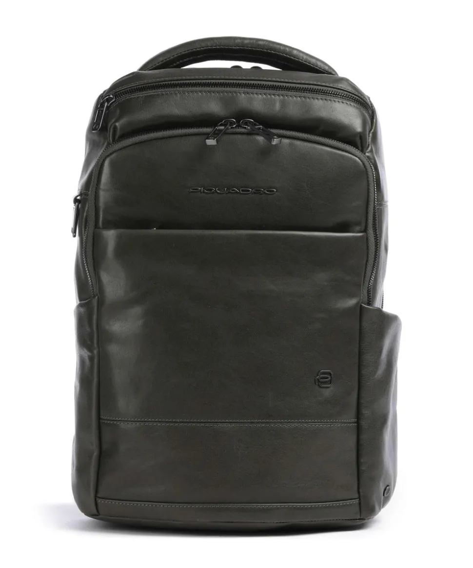 W136 Rucksack 13″ fein genarbtes Rindsleder olivgrün