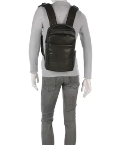 W136 Rucksack 13″ fein genarbtes Rindsleder olivgrün