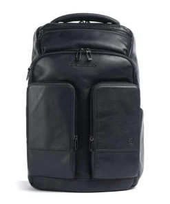 W136 Rucksack 14″ fein genarbtes Rindsleder dunkelblau