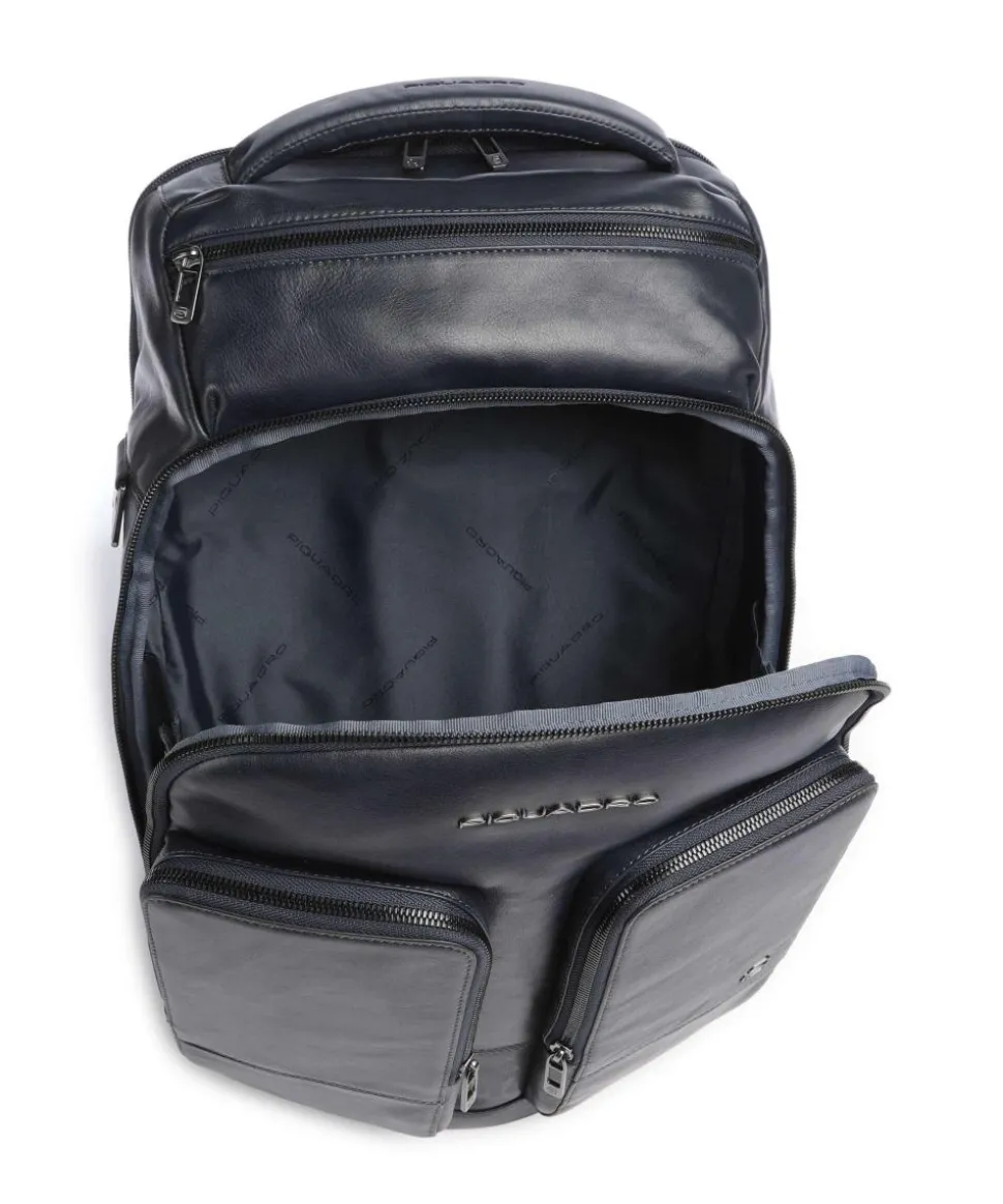 W136 Rucksack 14″ fein genarbtes Rindsleder dunkelblau