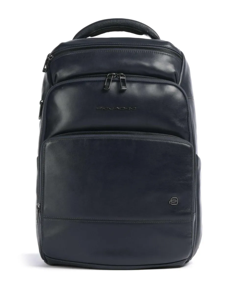 W136 Rucksack 14″ fein genarbtes Rindsleder dunkelblau