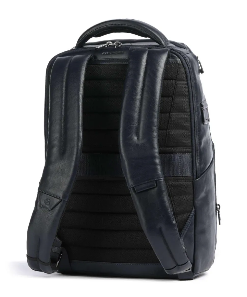 W136 Rucksack 14″ fein genarbtes Rindsleder dunkelblau