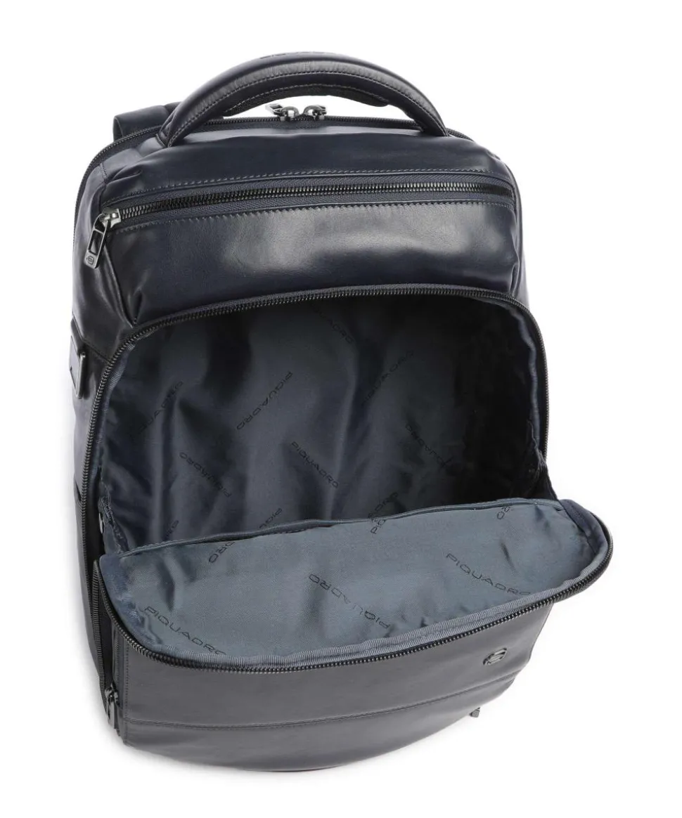 W136 Rucksack 14″ fein genarbtes Rindsleder dunkelblau