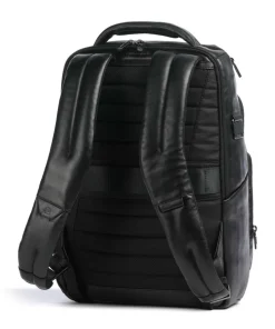 W136 Rucksack 14″ fein genarbtes Rindsleder schwarz