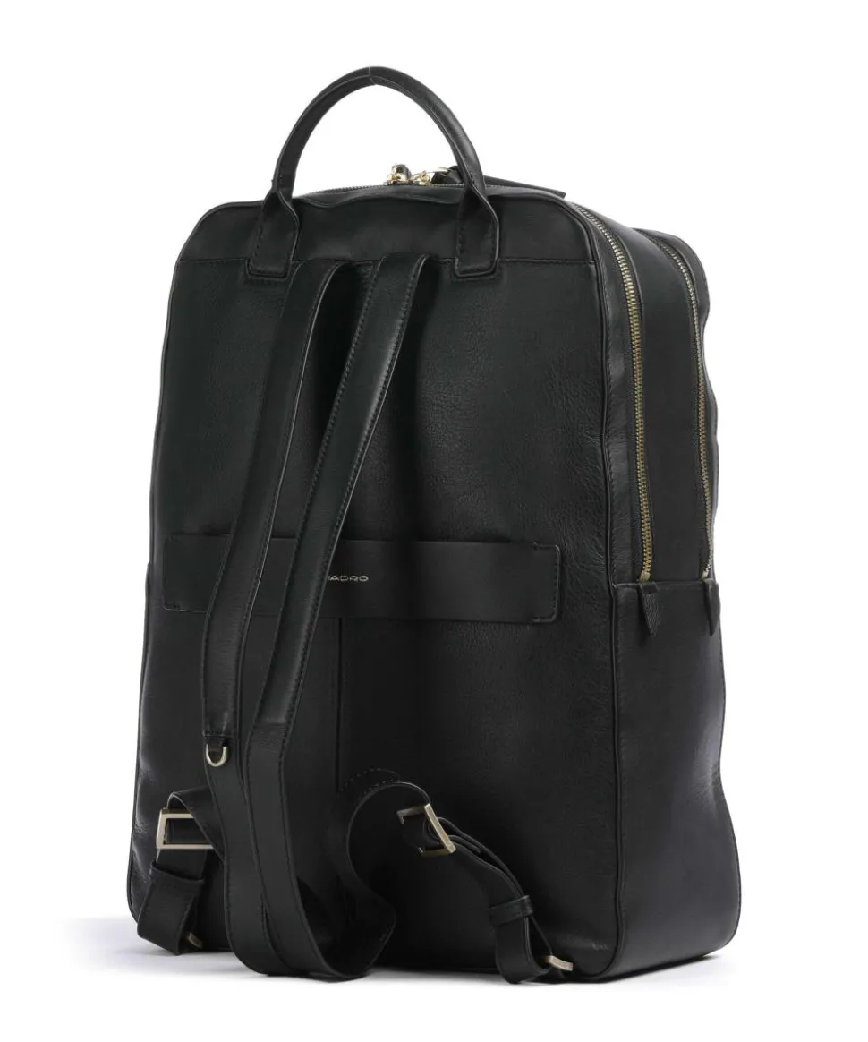 W134 Rucksack 15″ genarbtes Rindsleder schwarz