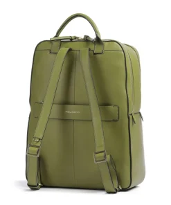 W134 Rucksack 15″ genarbtes Rindsleder olivgrün