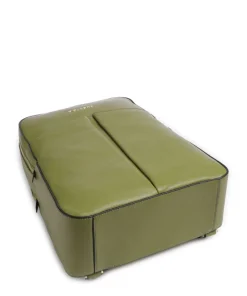 W134 Rucksack 15″ genarbtes Rindsleder olivgrün